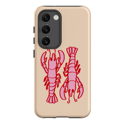 Lobster Love Peach Printed Phone Cases Samsung Galaxy S23 / Armoured by The Dairy - The Dairy