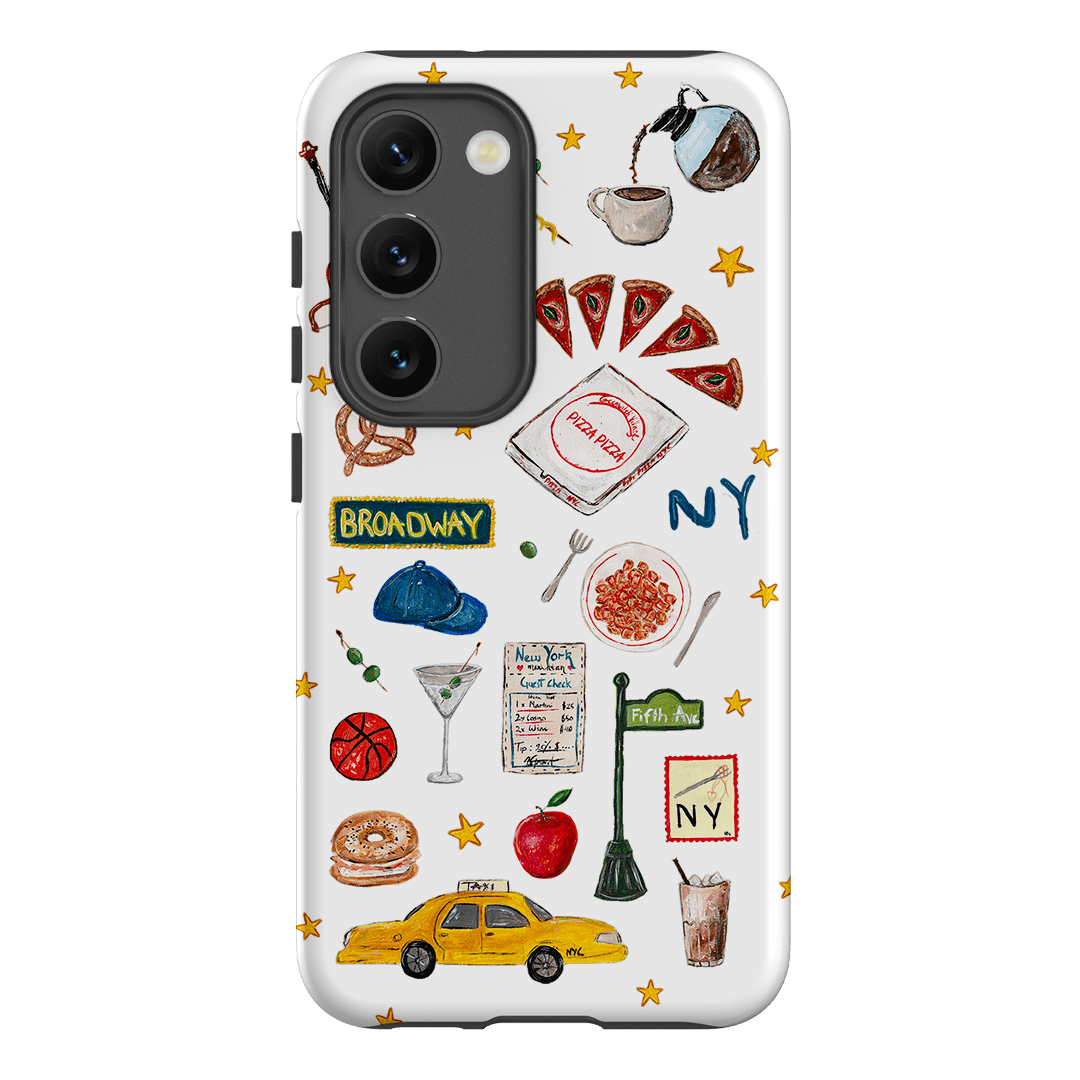 NYC White Printed Phone Cases Samsung Galaxy S23 / Armoured by BG. Studio - The Dairy