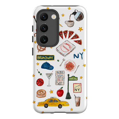 NYC White Printed Phone Cases Samsung Galaxy S23 / Armoured by BG. Studio - The Dairy