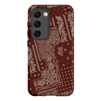 Paisley Cinnamon Printed Phone Cases Samsung Galaxy S23 / Armoured by The Dairy - The Dairy