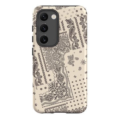 Paisley Ecru Printed Phone Cases Samsung Galaxy S23 / Armoured by The Dairy - The Dairy