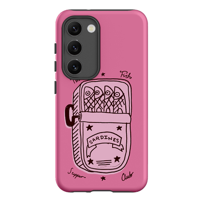 Sardine Social Pink Printed Phone Cases Samsung Galaxy S23 / Armoured by The Dairy - The Dairy
