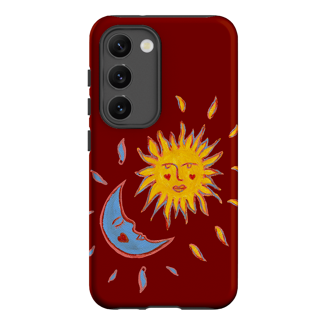 Sun & Moon Red Printed Phone Cases Samsung Galaxy S23 / Armoured by BG. Studio - The Dairy