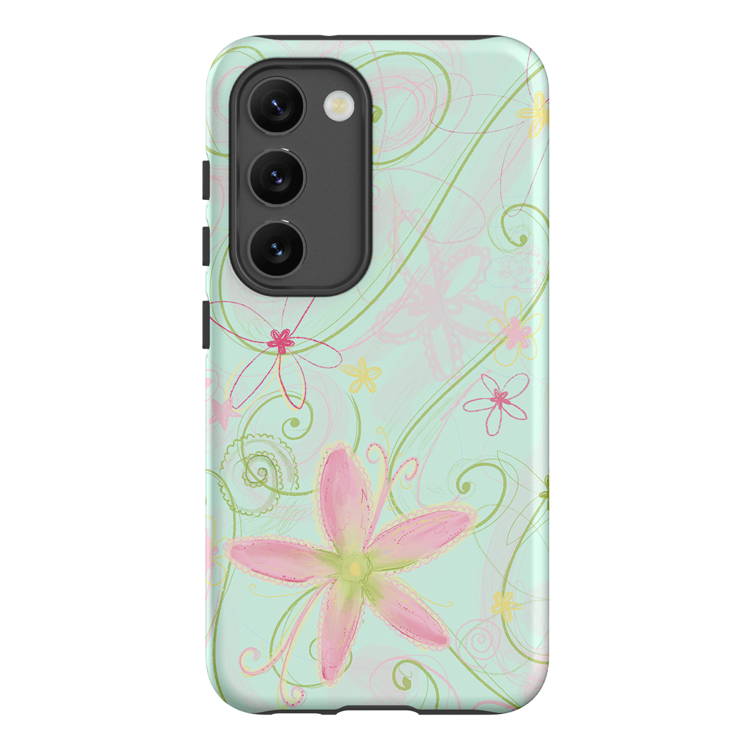 Swirl Blue Printed Phone Cases Samsung Galaxy S23 / Armoured by Kayla Carr - The Dairy