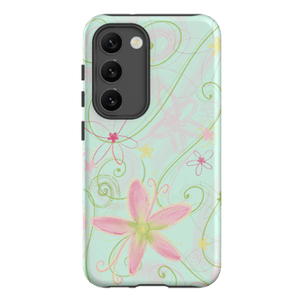 Swirl Blue Printed Phone Cases Samsung Galaxy S23 / Armoured by Kayla Carr - The Dairy