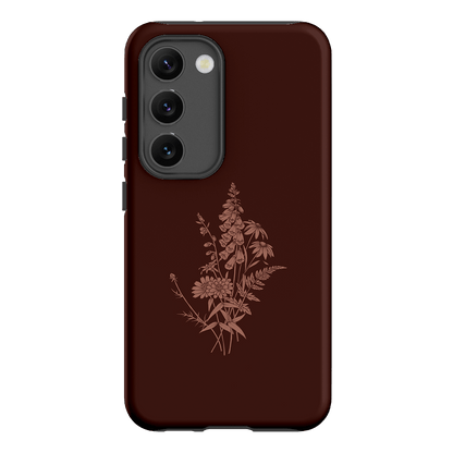 Wildflowers Mocha Printed Phone Cases Samsung Galaxy S23 / Armoured by Typoflora - The Dairy