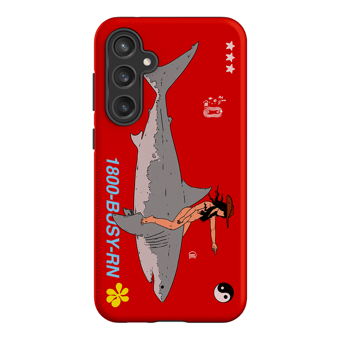 1800-Busy Rn in Red Printed Phone Cases Samsung Galaxy S23 FE / Armoured by Easty Beasty - The Dairy