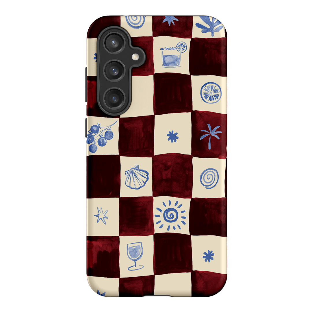 Afternoon Mezze Maroon Printed Phone Cases Samsung Galaxy S23 FE / Armoured by Charlie Taylor - The Dairy
