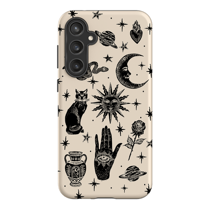 Astro Flash Beige Printed Phone Cases Samsung Galaxy S23 FE / Armoured by Veronica Tucker - The Dairy