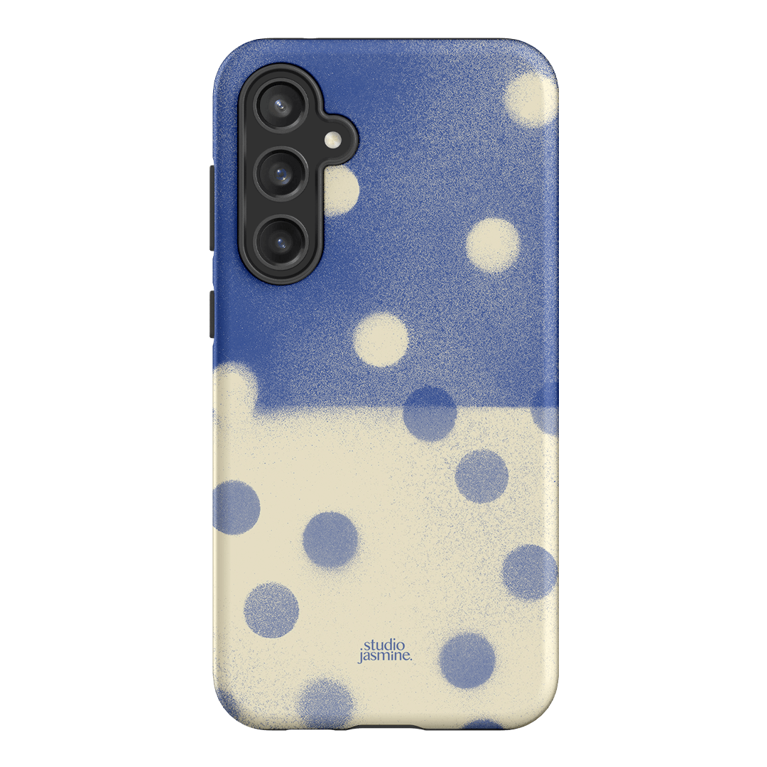 Bleu Polka Dot Printed Phone Cases Samsung Galaxy S23 FE / Armoured by Jasmine Dowling - The Dairy