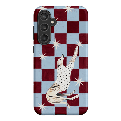 Check Greyhound Blue Printed Phone Cases Samsung Galaxy S23 FE / Armoured by Lisa Hu - The Dairy