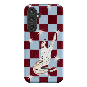 Check Greyhound Blue Printed Phone Cases Samsung Galaxy S23 FE / Armoured by Lisa Hu - The Dairy