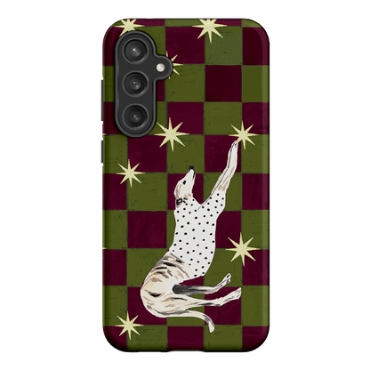 Check Greyhound Green Printed Phone Cases Samsung Galaxy S23 FE / Armoured by Lisa Hu - The Dairy