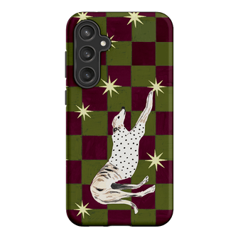 Check Greyhound Green Printed Phone Cases Samsung Galaxy S23 FE / Armoured by Lisa Hu - The Dairy