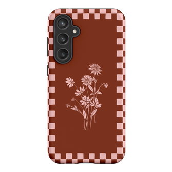 Dahlia Check Printed Phone Cases Samsung Galaxy S23 FE / Armoured by Typoflora - The Dairy