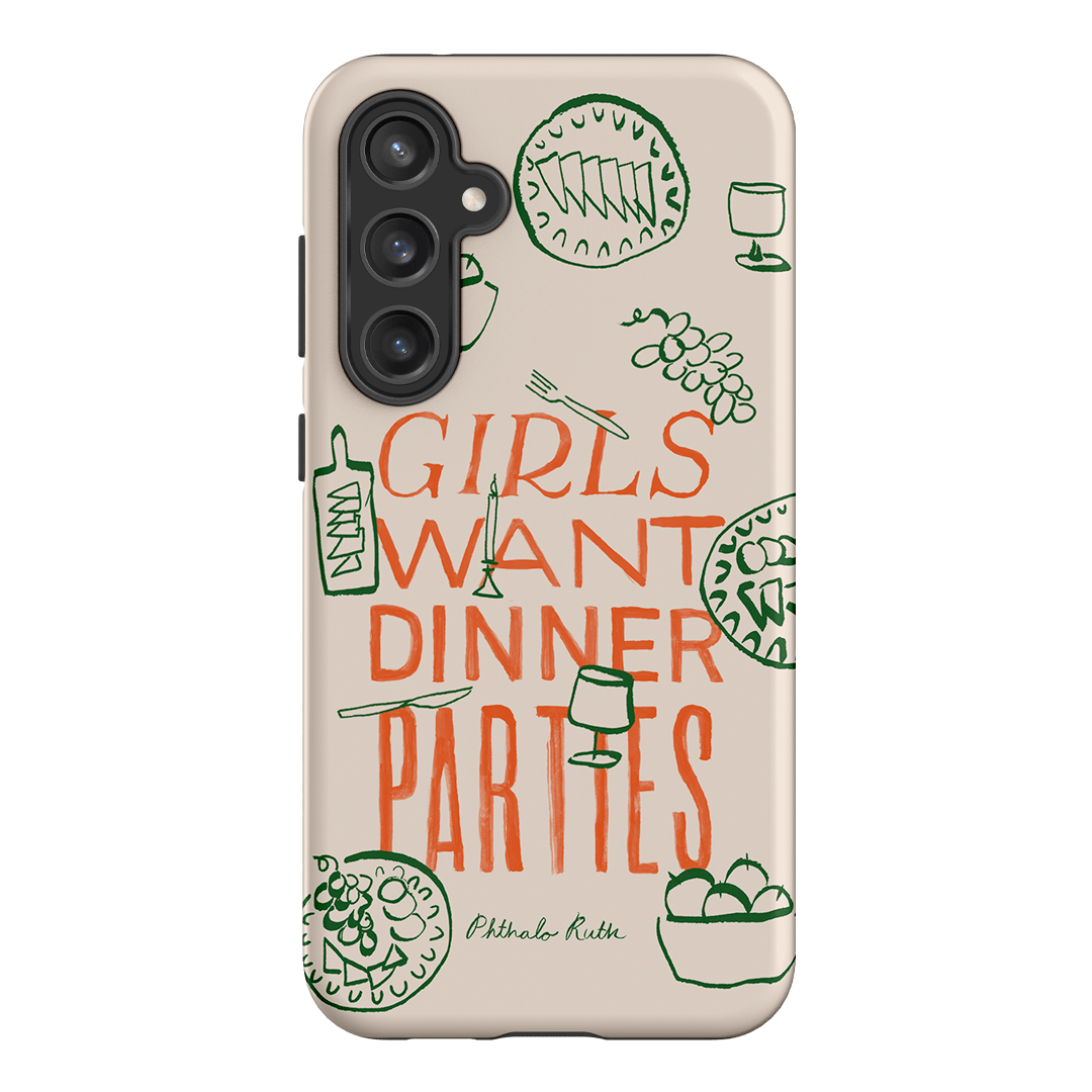 Dinner Parties Printed Phone Cases Samsung Galaxy S23 FE / Armoured by Phthalo Ruth - The Dairy