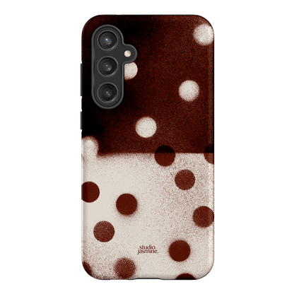 Espresso Polka Dot Printed Phone Cases Samsung Galaxy S23 FE / Armoured by Jasmine Dowling - The Dairy