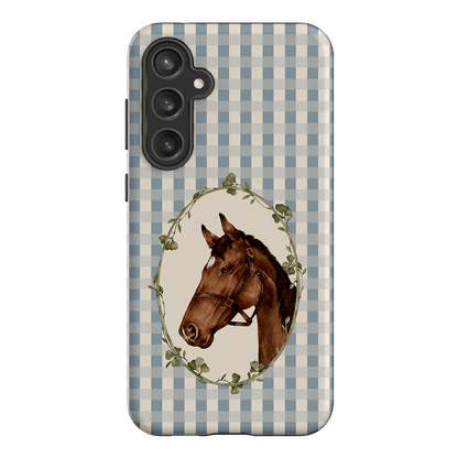 Gingham Horse Printed Phone Cases Samsung Galaxy S23 FE / Armoured by Kasiags Art - The Dairy