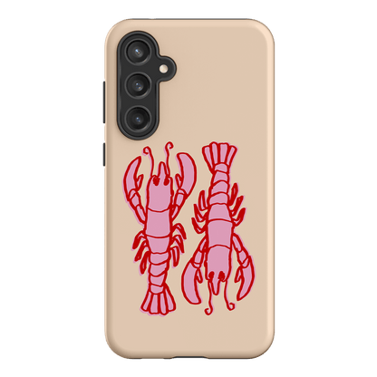 Lobster Love Peach Printed Phone Cases Samsung Galaxy S23 FE / Armoured by The Dairy - The Dairy