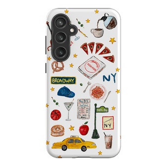 NYC White Printed Phone Cases Samsung Galaxy S23 FE / Armoured by BG. Studio - The Dairy