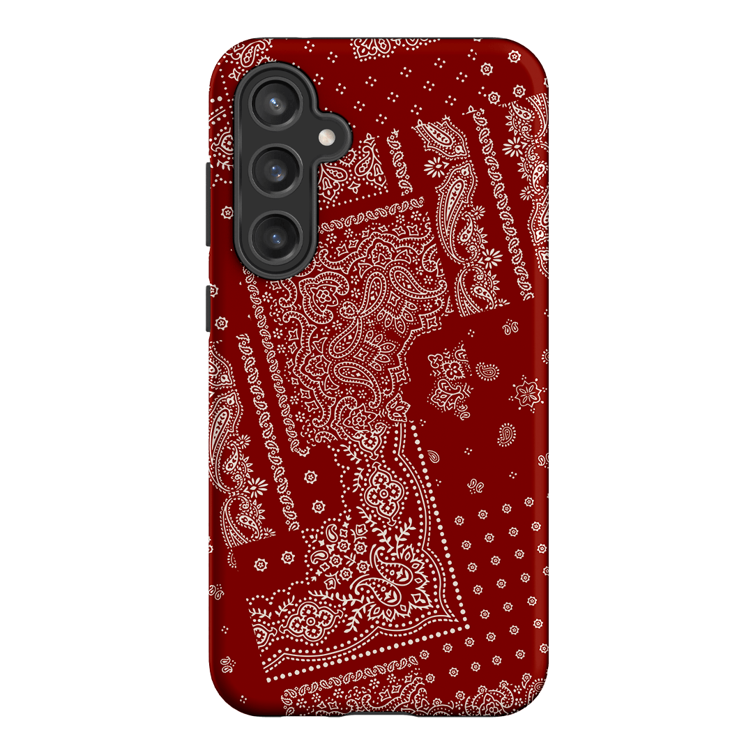Paisley Crimson Printed Phone Cases Samsung Galaxy S23 FE / Armoured by The Dairy - The Dairy