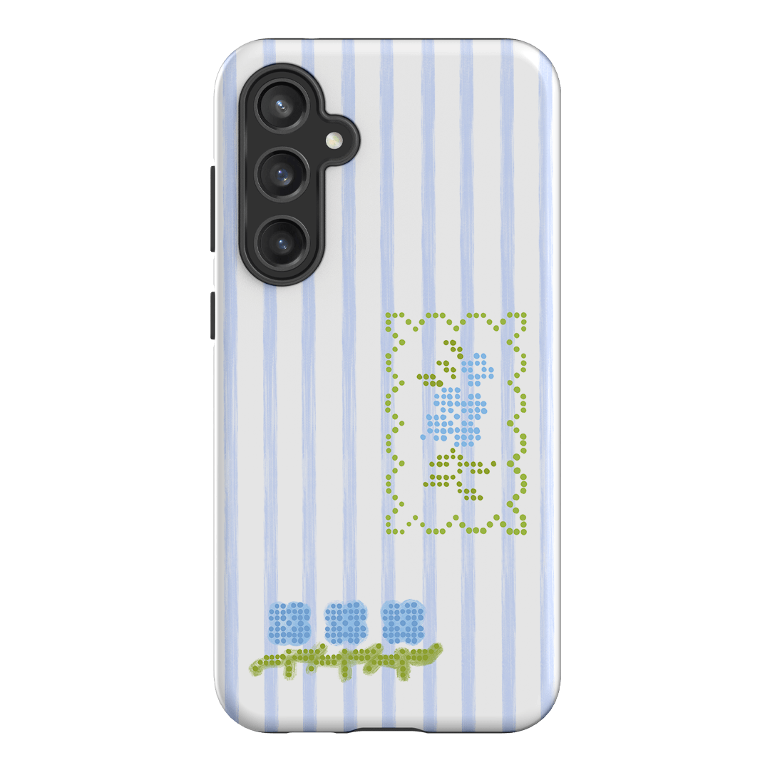 Patchwork Blue Printed Phone Cases Samsung Galaxy S23 FE / Armoured by Kayla Carr - The Dairy