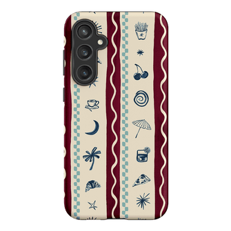 Summer Snacks Burgundy Printed Phone Cases Samsung Galaxy S23 FE / Armoured by Charlie Taylor - The Dairy