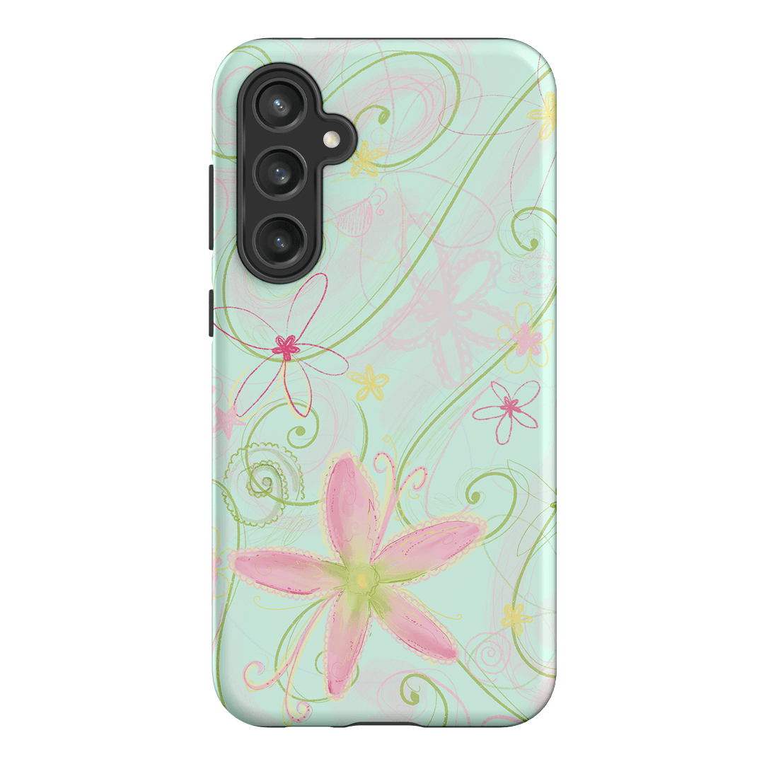 Swirl Blue Printed Phone Cases Samsung Galaxy S23 FE / Armoured by Kayla Carr - The Dairy