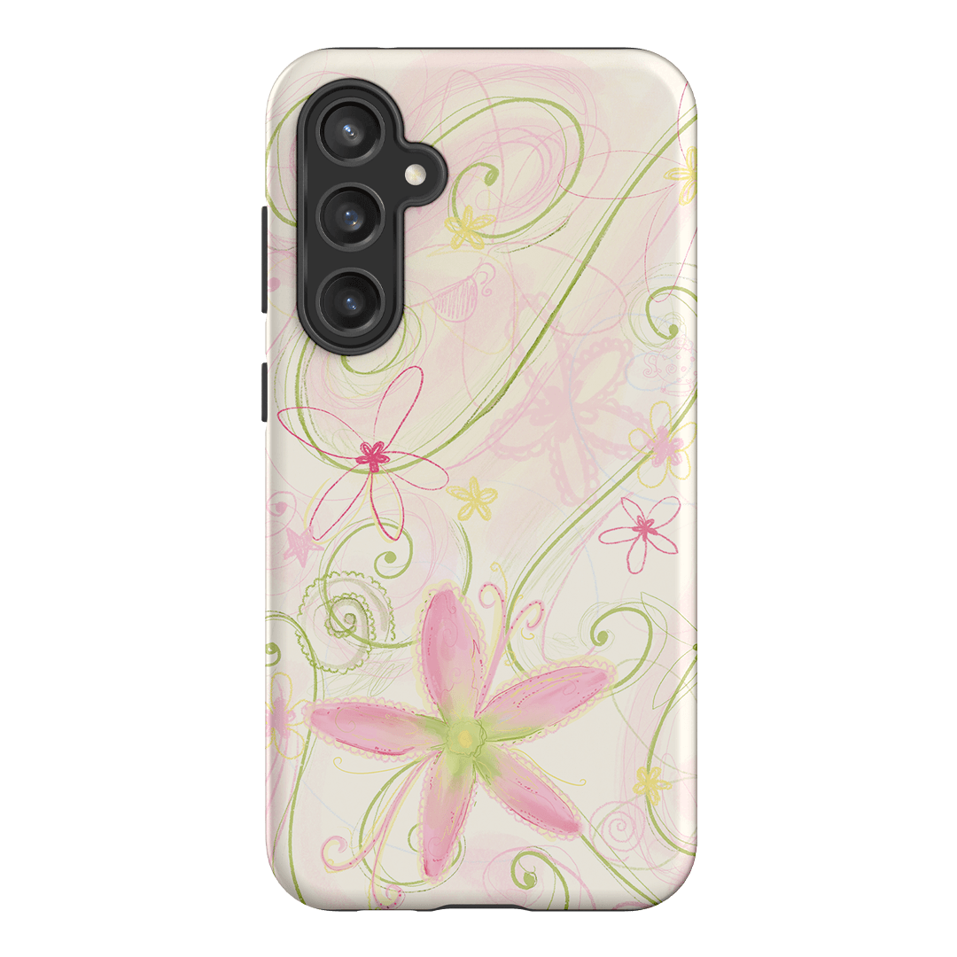 Swirl Pink Printed Phone Cases Samsung Galaxy S23 FE / Armoured by Kayla Carr - The Dairy