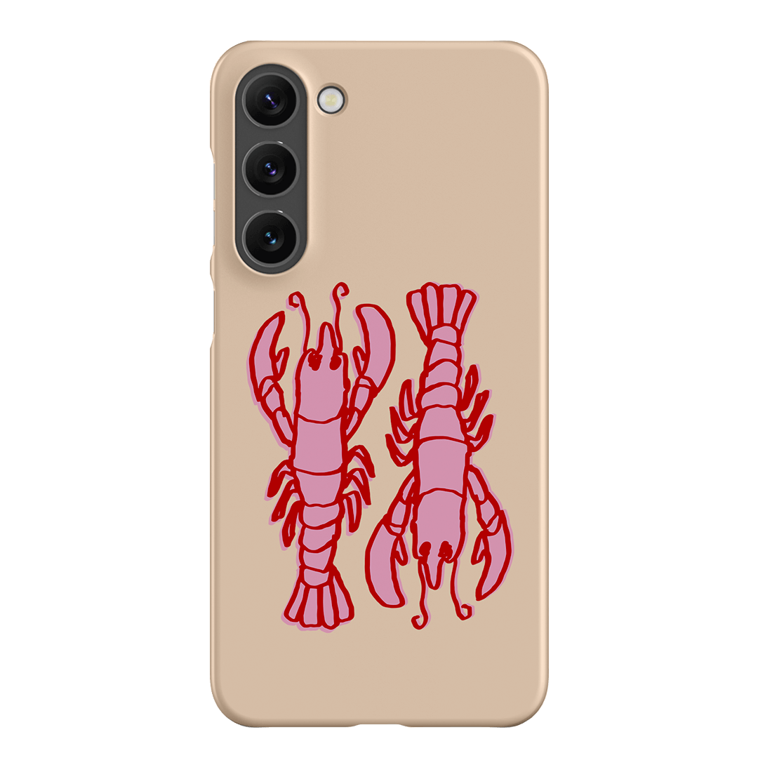 Lobster Love Peach Printed Phone Cases Samsung Galaxy S23 Plus / Snap by The Dairy - The Dairy