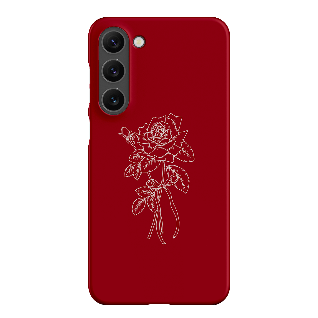 Red Rose Printed Phone Cases Samsung Galaxy S23 Plus / Snap by Typoflora - The Dairy