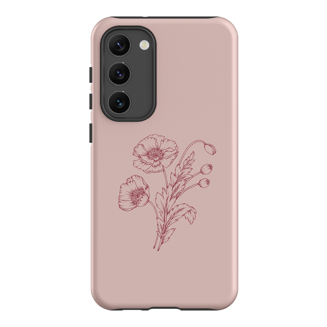 Blush Poppies Printed Phone Cases Samsung Galaxy S23 Plus / Armoured by Typoflora - The Dairy