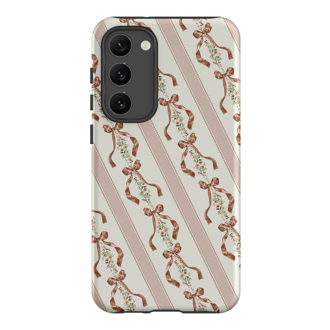 Bow Stripe Printed Phone Cases Samsung Galaxy S23 Plus / Armoured by Veronica Tucker - The Dairy
