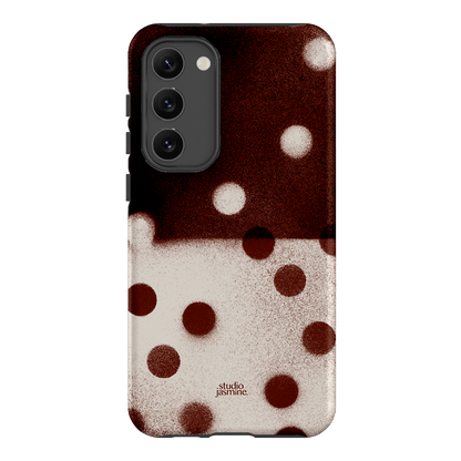 Espresso Polka Dot Printed Phone Cases Samsung Galaxy S23 Plus / Armoured by Jasmine Dowling - The Dairy
