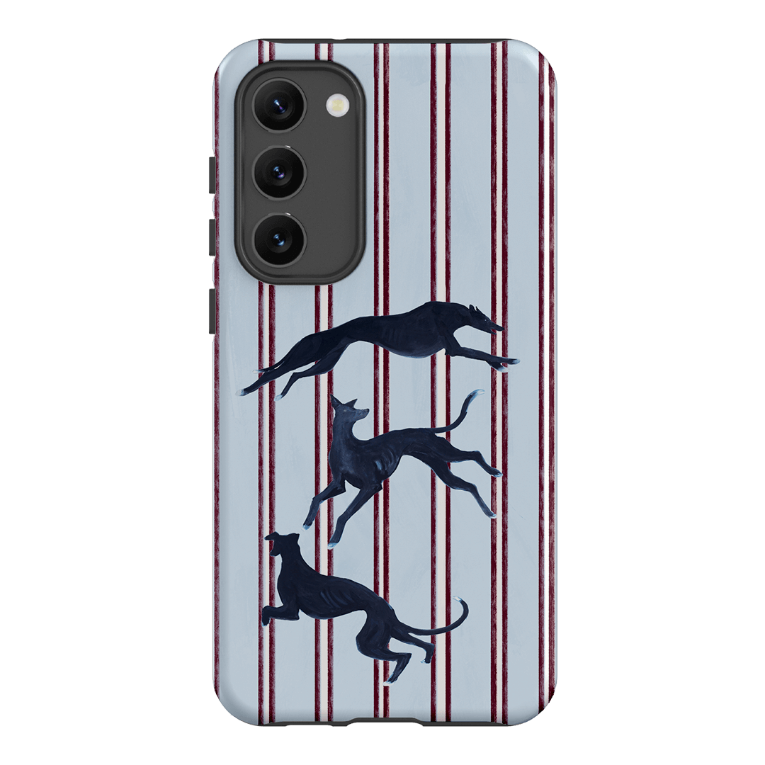Stripey Hounds Printed Phone Cases Samsung Galaxy S23 Plus / Armoured by Lisa Hu - The Dairy