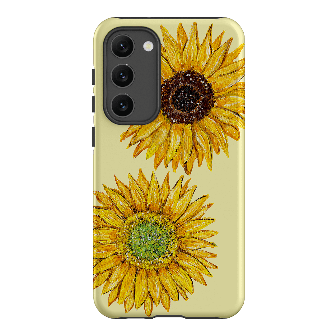 Sunflower Yellow Printed Phone Cases Samsung Galaxy S23 Plus / Armoured by BG. Studio - The Dairy