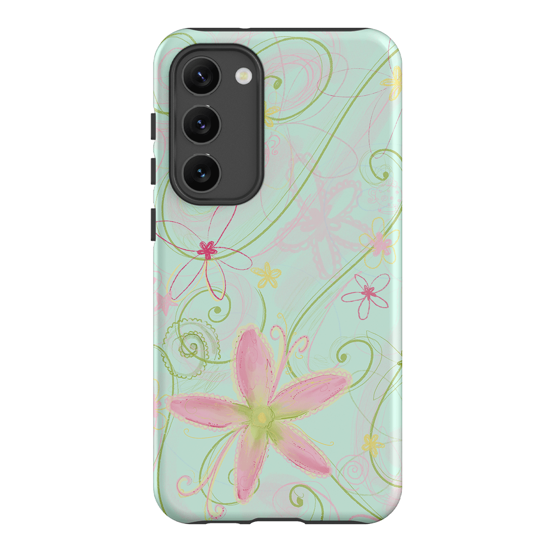 Swirl Blue Printed Phone Cases Samsung Galaxy S23 Plus / Armoured by Kayla Carr - The Dairy