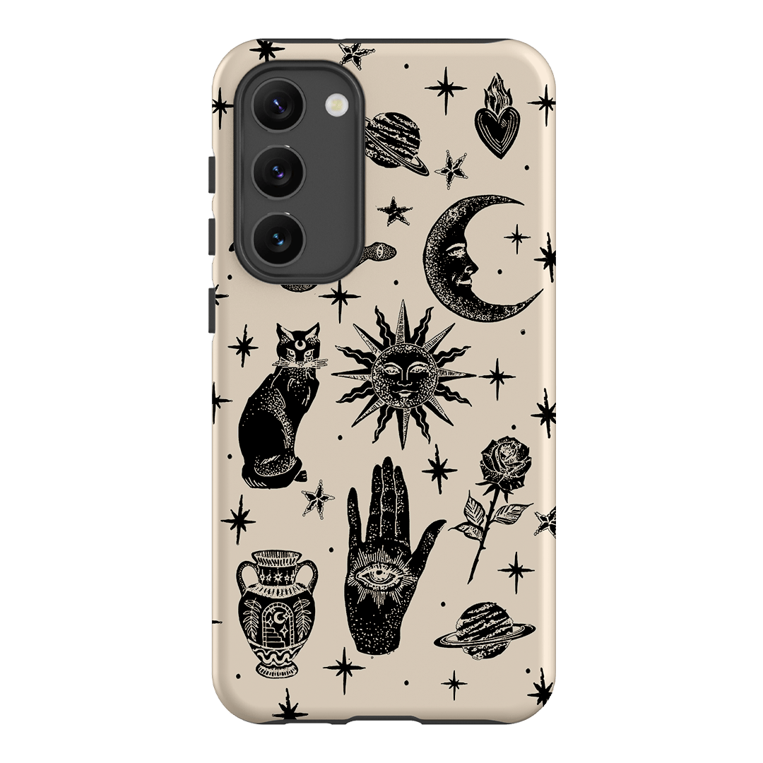 Astro Flash Beige Printed Phone Cases Samsung Galaxy S23 Plus / Armoured by Veronica Tucker - The Dairy