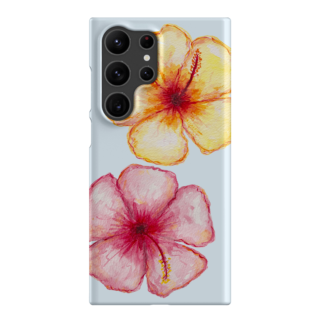 Hibiscus Flower Blue Printed Phone Cases Samsung Galaxy S23 Ultra / Snap by BG. Studio - The Dairy