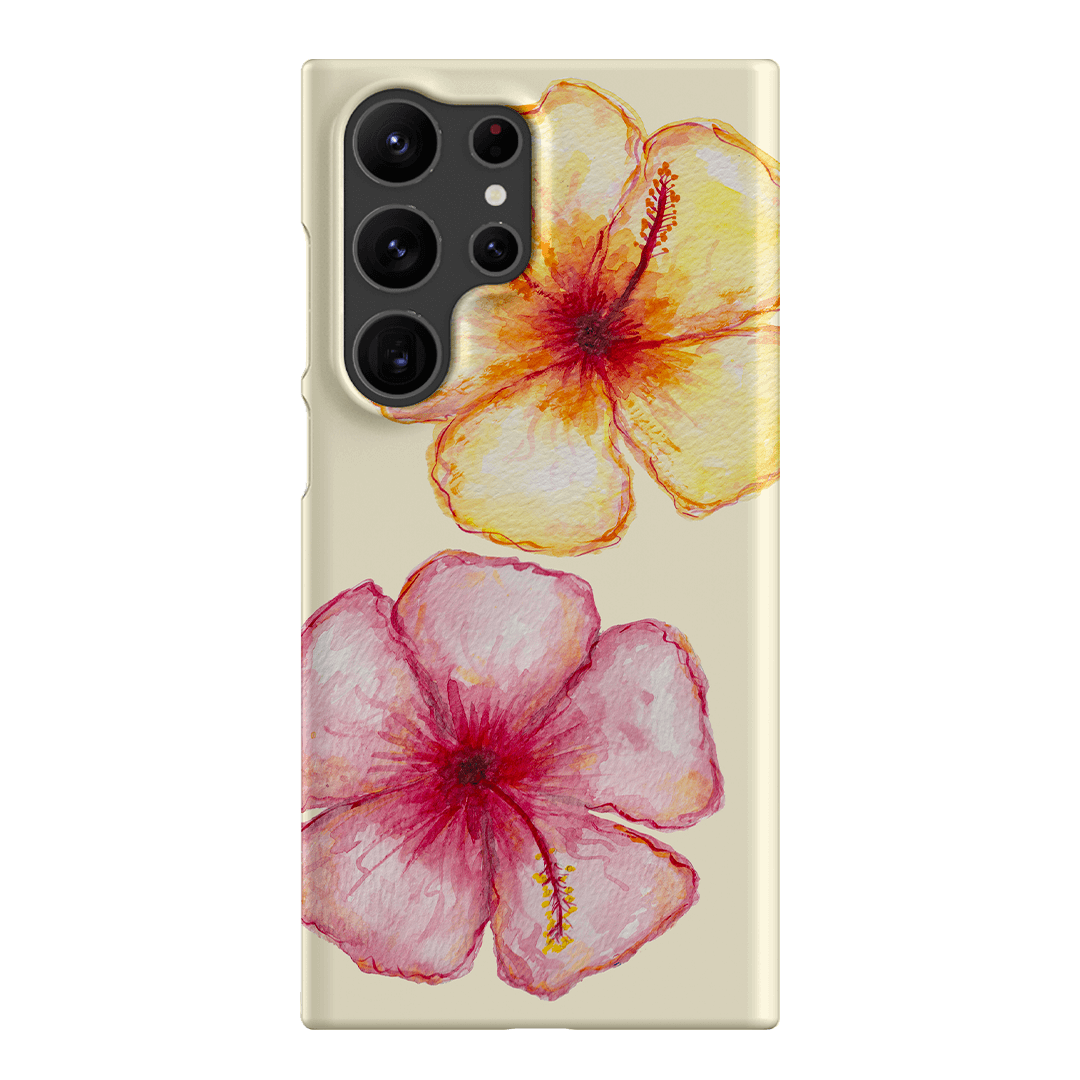 Hibiscus Flower Yellow Printed Phone Cases Samsung Galaxy S23 Ultra / Snap by BG. Studio - The Dairy