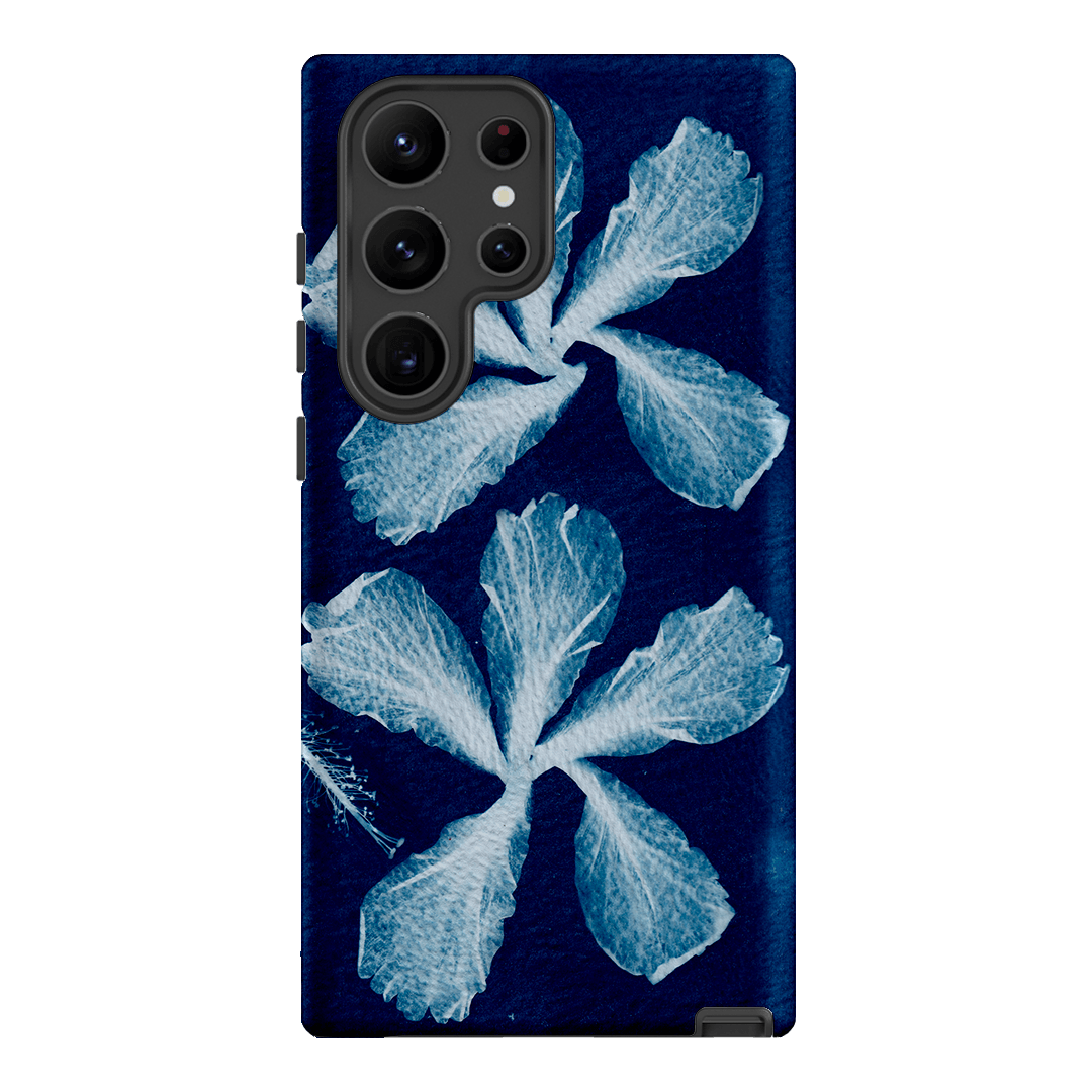 Hibiscus Cyanotype Printed Phone Cases Samsung Galaxy S23 Ultra / Armoured by Sally Hungerford - The Dairy