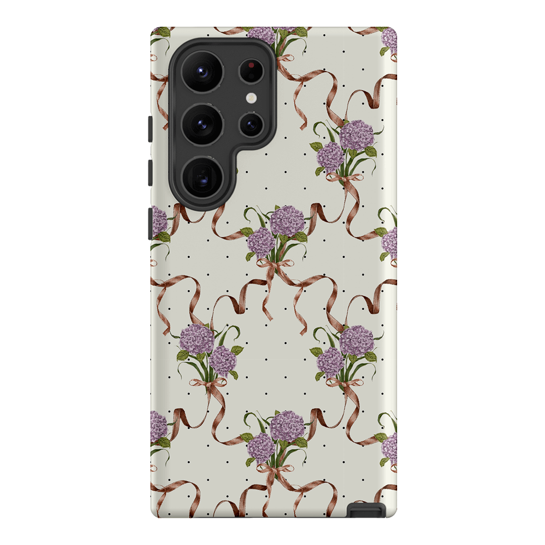 Hydrangea Ribbon Printed Phone Cases Samsung Galaxy S23 Ultra / Armoured by Veronica Tucker - The Dairy