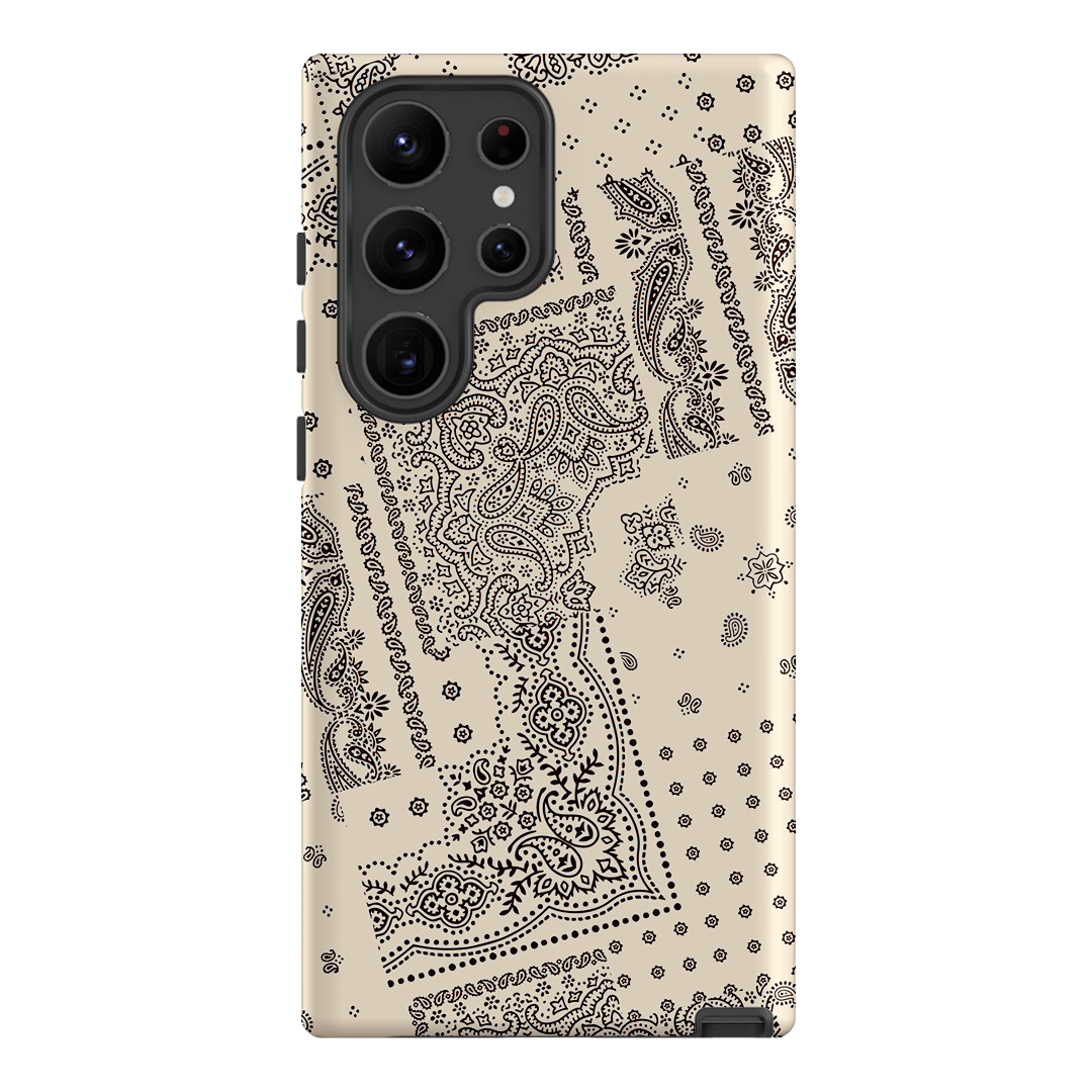 Paisley Ecru Printed Phone Cases Samsung Galaxy S23 Ultra / Armoured by The Dairy - The Dairy