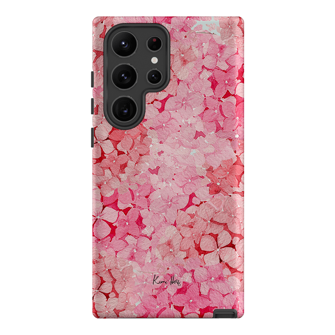 Hydrangea Pink Printed Phone Cases Samsung Galaxy S23 Ultra / Armoured by Kerrie Hess - The Dairy