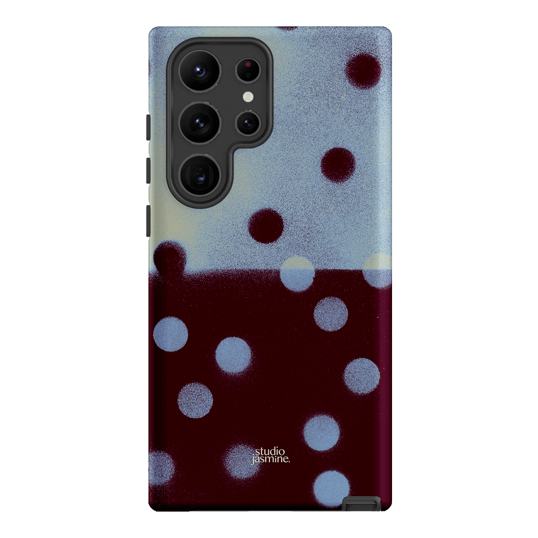Plum Polka Dot Printed Phone Cases Samsung Galaxy S23 Ultra / Armoured by Jasmine Dowling - The Dairy