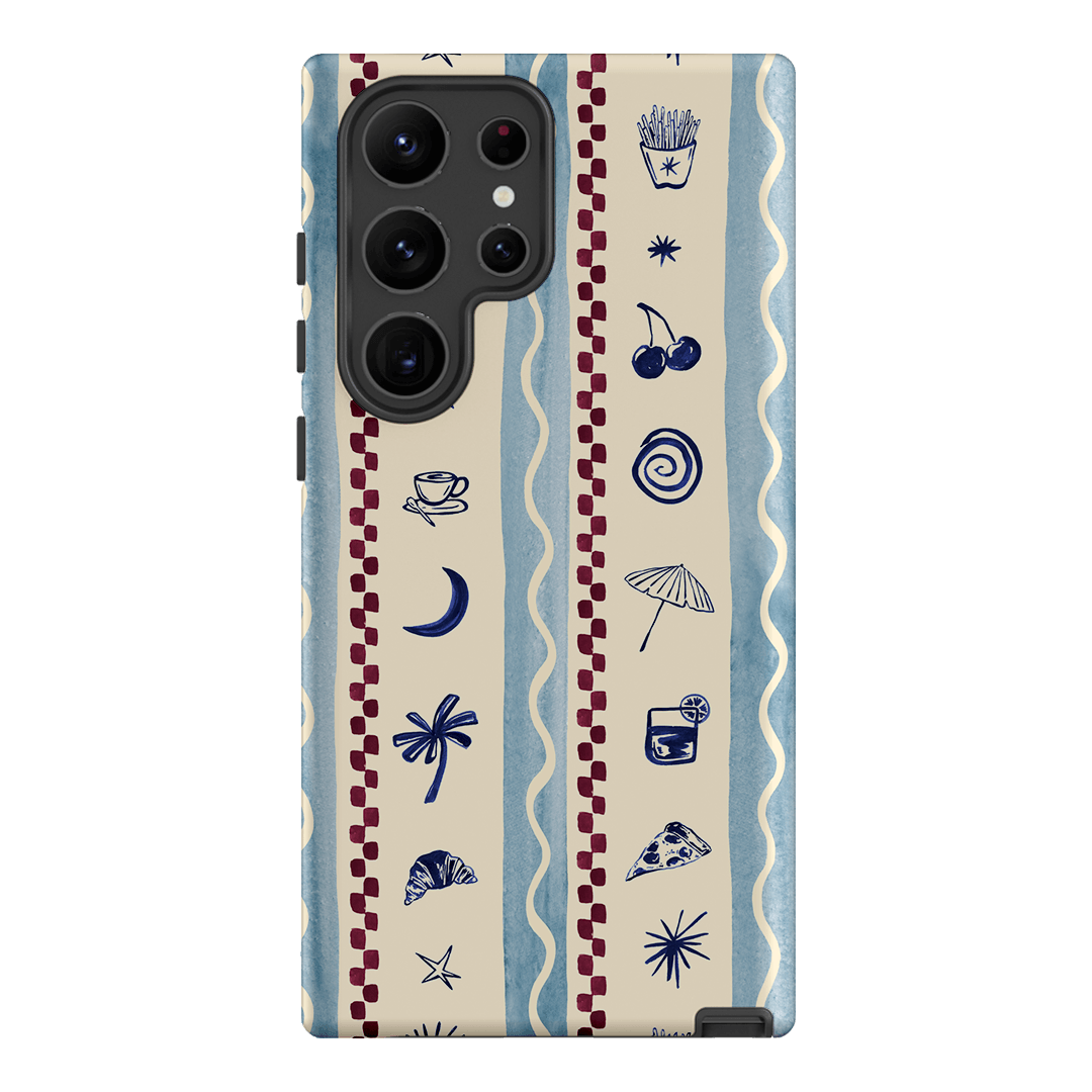 Summer Snacks Blue Printed Phone Cases Samsung Galaxy S23 Ultra / Armoured by Charlie Taylor - The Dairy