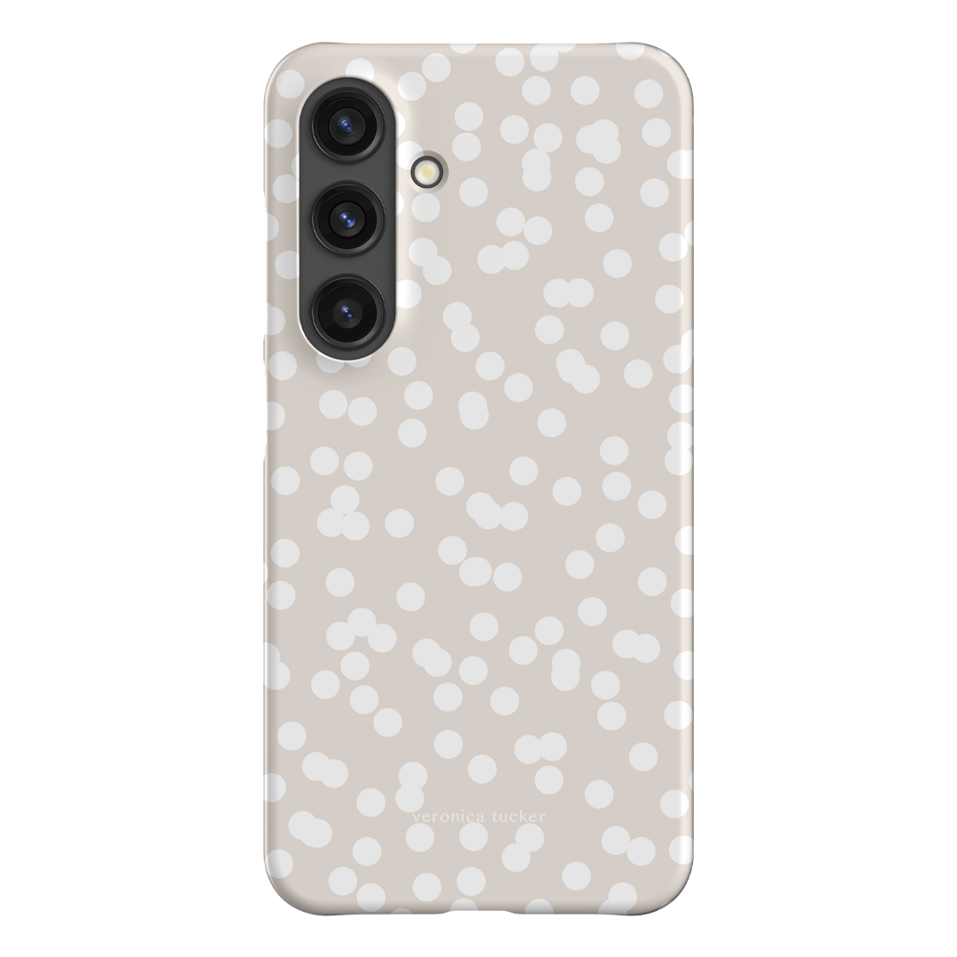 Mini Confetti White Printed Phone Cases Samsung Galaxy S24 / Snap by Veronica Tucker - The Dairy