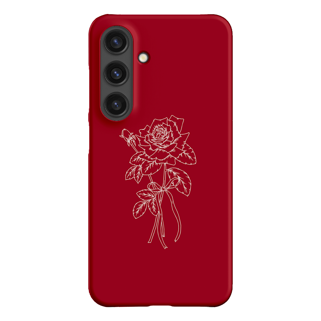 Red Rose Printed Phone Cases Samsung Galaxy S24 / Snap by Typoflora - The Dairy