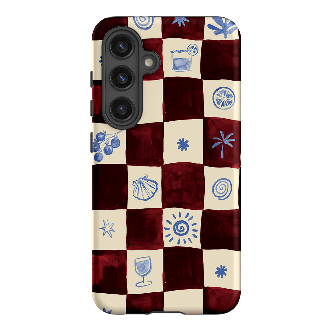 Afternoon Mezze Maroon Printed Phone Cases Samsung Galaxy S24 / Armoured by Charlie Taylor - The Dairy