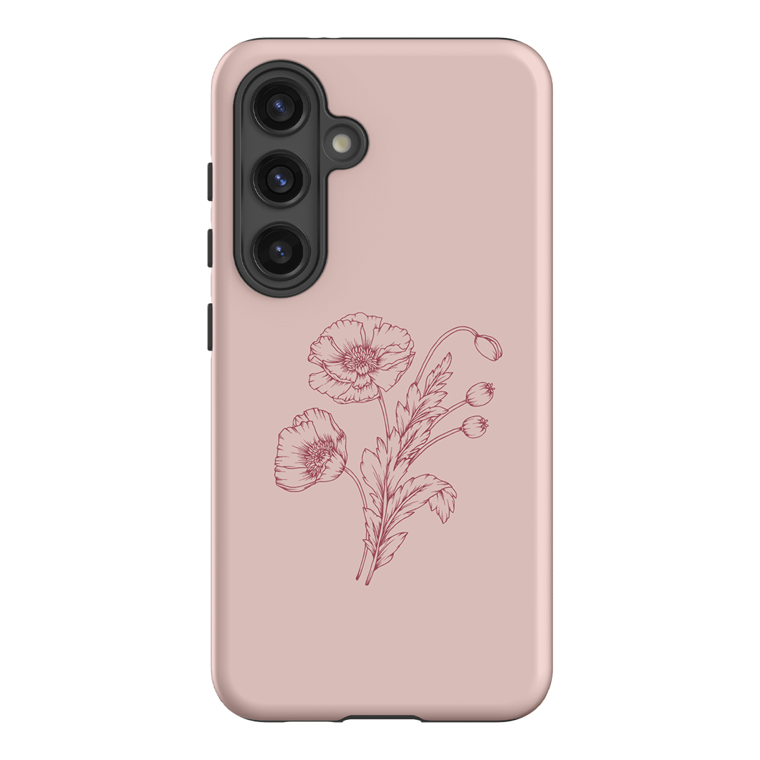 Blush Poppies Printed Phone Cases Samsung Galaxy S24 / Armoured by Typoflora - The Dairy